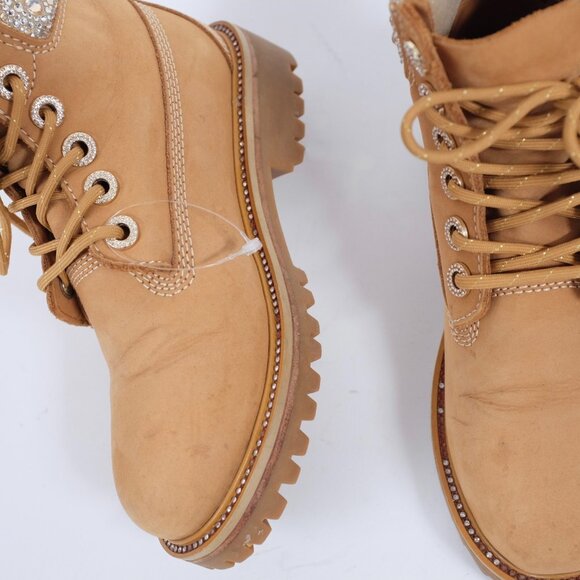 Jimmy Choo x Timberland boots Womens sz 5 Swarovski crystal embellished shoes - Picture 9 of 16